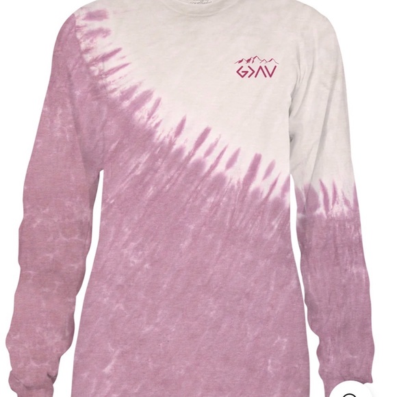 NWT Simply Southern Pink Tie-Dye Long Sleeve Shirt XL - Picture 2 of 2